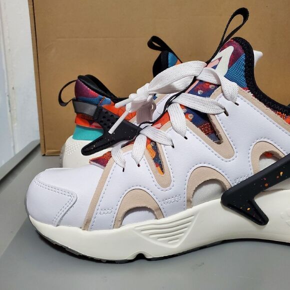 Nike Air Huarache Craft Lunar Women Sz 7 FD4621-181 New Year White Orange Rare! - Picture 8 of 14